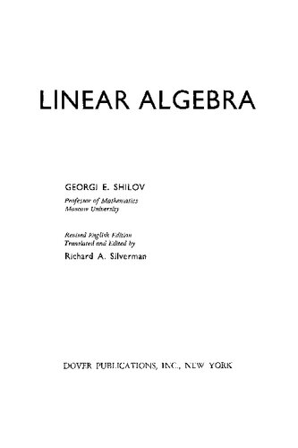 Linear Algebra