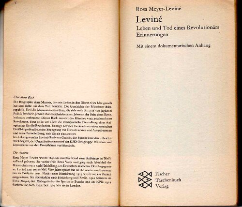 Levine, Leben und Tod eines Revolutionärs