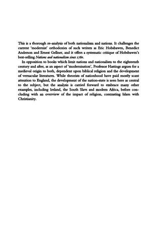 The Construction of Nationhood: Ethnicity, Religion and Nationalism