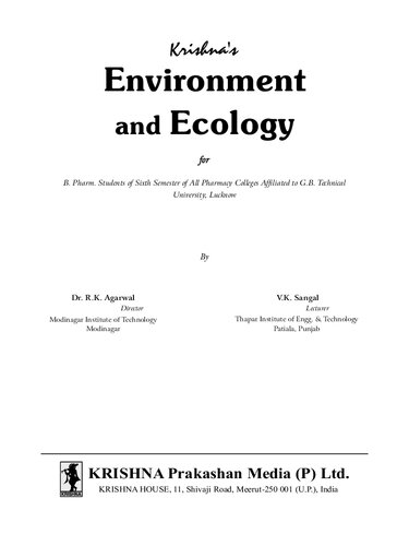 Krishna's Environment & Ecology