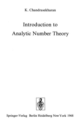Introduction to Analytic Number Theory