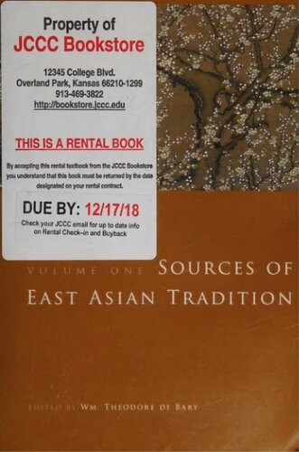 Sources of East Asian Tradition, Volume 1: Premodern Asia