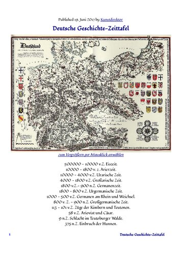 Deutsche Geschichte - Zeittafel