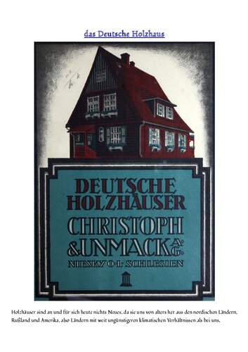 Das Deutsche Holzhaus