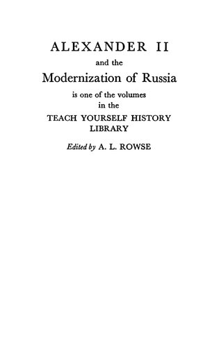 Alexander II and the Modernization of Russia