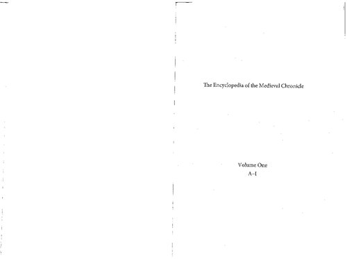 The Encyclopedia of the Medieval Chronicle