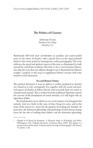 Politics of Chastity