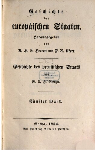 Geschichte des preussischen Staats