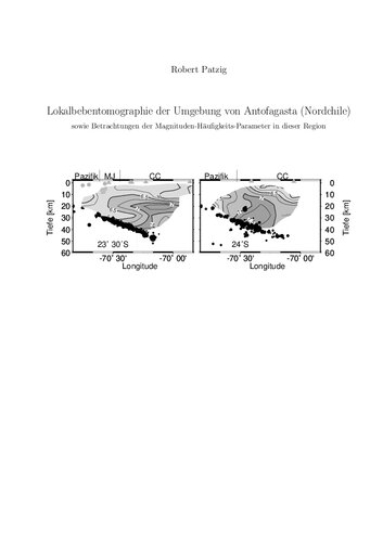 Lokalbeben-Tomographie der Umgebung von Antofagasta (Nordchile)
