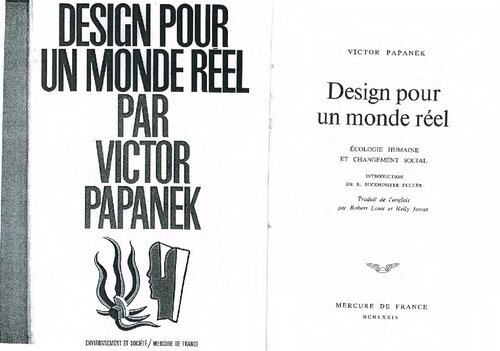 DESIGN POUR UN MONDE REEL: ECOLOGIE HUMAINE ET CHANGEMENT SOCIAL (ESSAIS MERCURE)