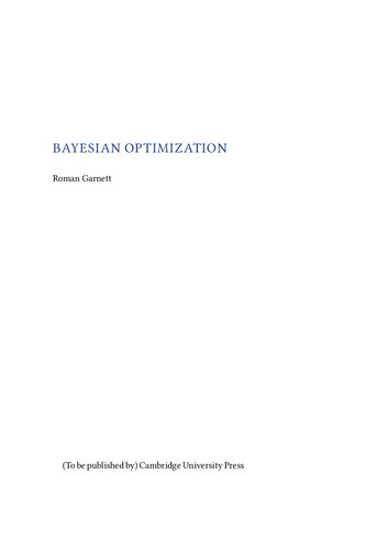 Bayesian Optimization