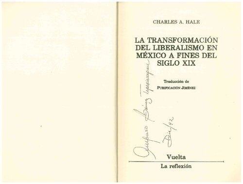 Transformacion del Liberalismo en Mexico a fines del s. XIX