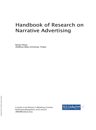 Handbook of Research on Narrative Advertising