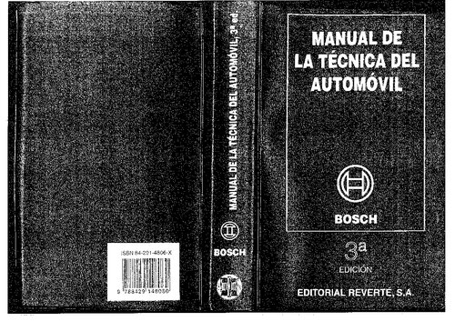 Manual técnica del automóvil 3 ed. (Spanish Edition)