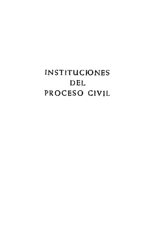 Instituciones del proceso civil