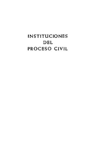Instituciones del proceso civil