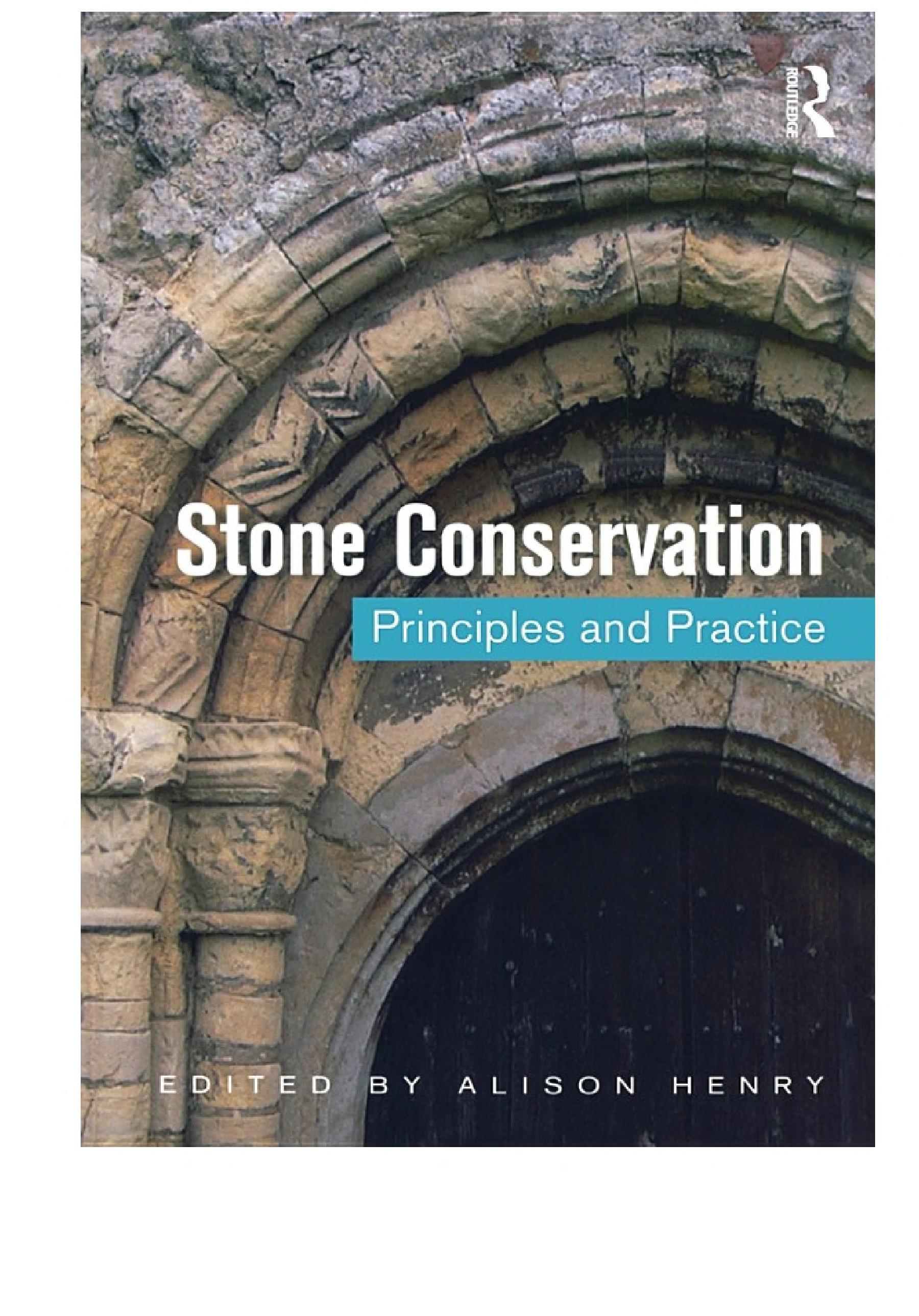 Stone Conservation: Principles and Practice