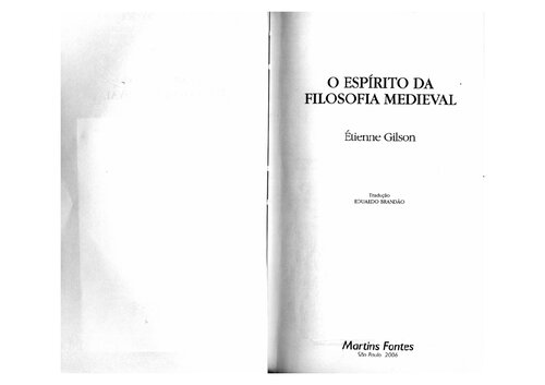 O espírito da filosofia medieval