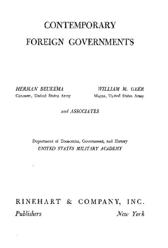 Contemporary foreign governments