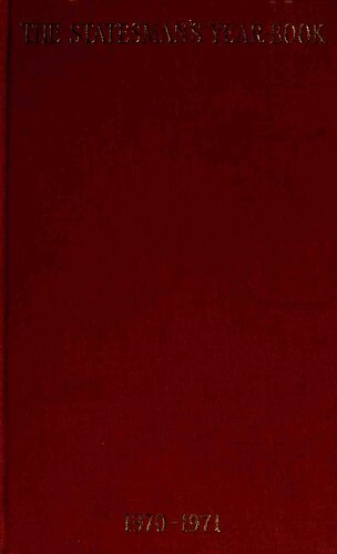 The statesman's year-book : statistical and historical annual of the states of the world for the year 1970-1971