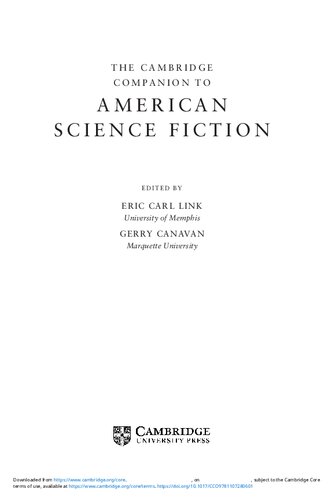 The Cambridge Companion to American Science Fiction