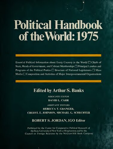 Political handbook of the world : governments and intergovernmental organizations as of January 1. 1975