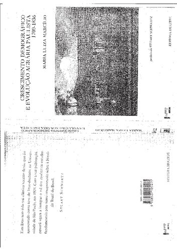 Crescimento demografico e evolução agrária paulista (1700-1836)