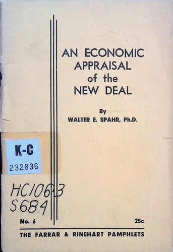 An Economic Appraisal of the New Deal