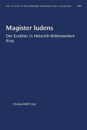 Magister ludens: Der Erzähler in Heinrich Wittenweilers 
