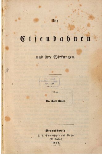 Die Eisenbahnen und ihre Wirkung