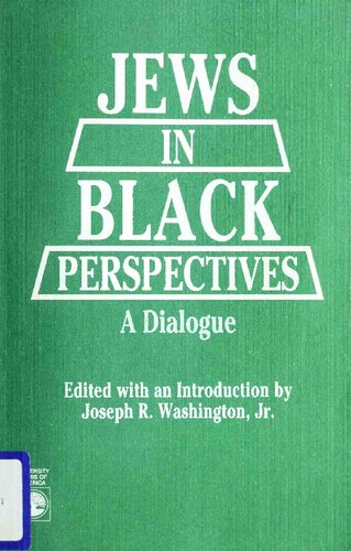 Jews in Black Perspectives: A Dialogue