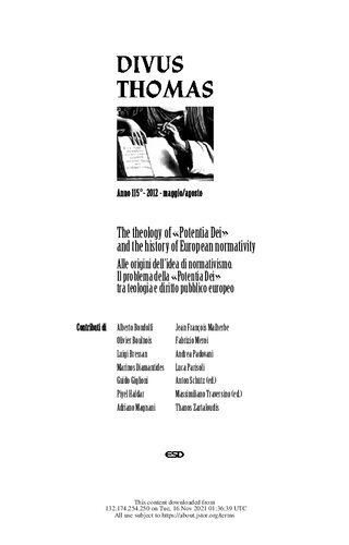 Theology of Potentia Dei and History of European Normativity