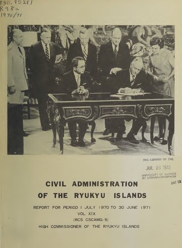Civil administration of the Ryukyu islands : report.