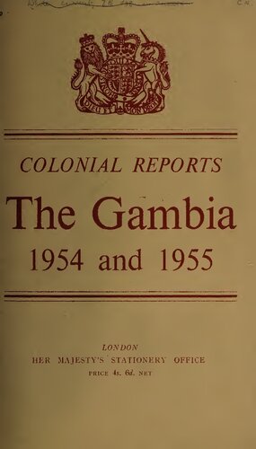 Report on the Gambia for the year 1954-1955