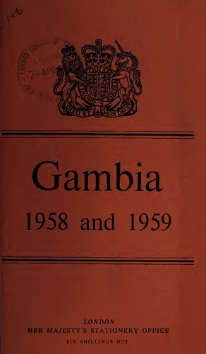 Report on the Gambia for the year 1958 and 1959