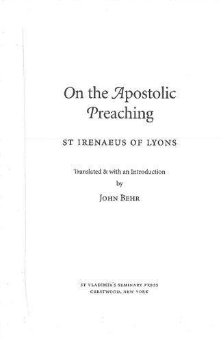 On the Apostolic Preaching