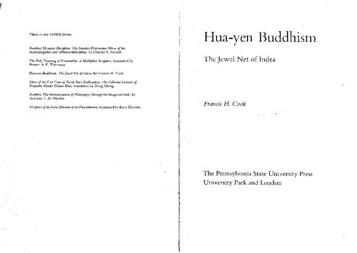 Hua-Yen Buddhism: The Jewel Net of Indra