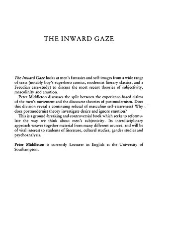 The Inward Gaze: Masculinity and Subjectivity in Modern Culture