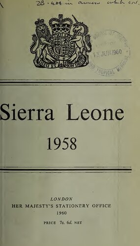 Sierra Leone 1958.