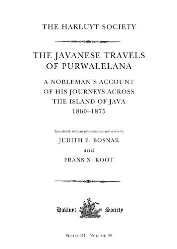 The Javanese Travels of Purwalelana