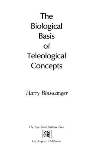 The biological basis of teleological concepts