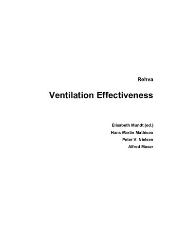 Ventilation effectiveness