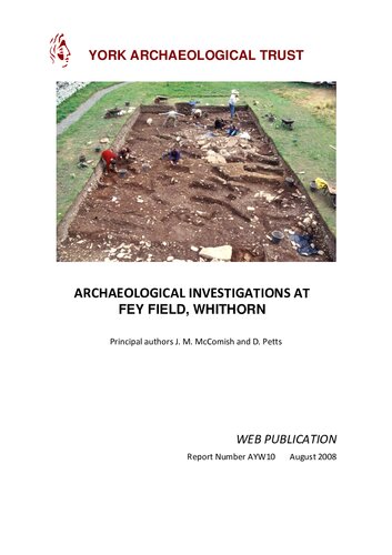 Archaeological Investigations at Fey Field, Whithorn