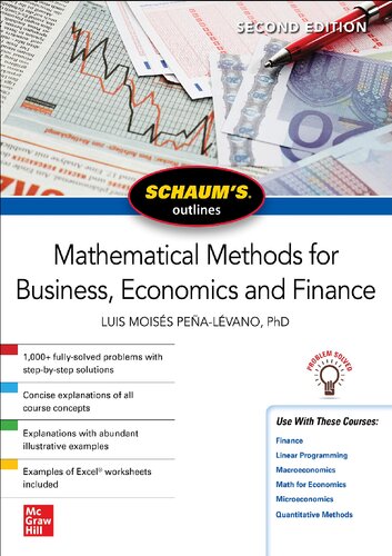 Schaum's Outline of Mathematical Methods for Business, Economics and Finance, Second Edition (Schaum's Outlines)