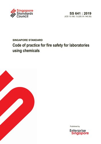 SS 641 : 2019 Code of practice for fire safety for laboratories using chemicals