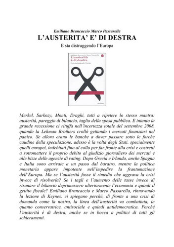 L'austerità è di destra. E sta distruggendo l'Europa
