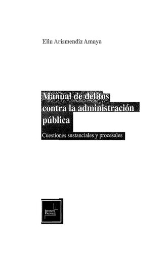 Manual de delitos contra la Administración Pública