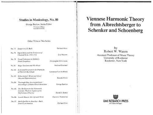 Viennese Harmonic Theory from Albrechtsberger to Schenker and Schoenberg