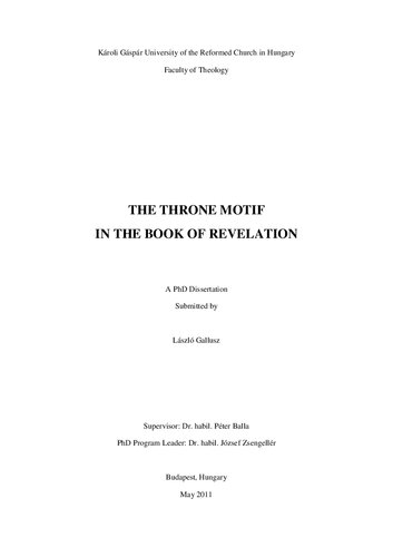 The Throne Motif in the Book of Revelation