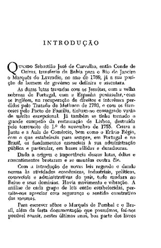 O Marquês de Pombal e o Brasil